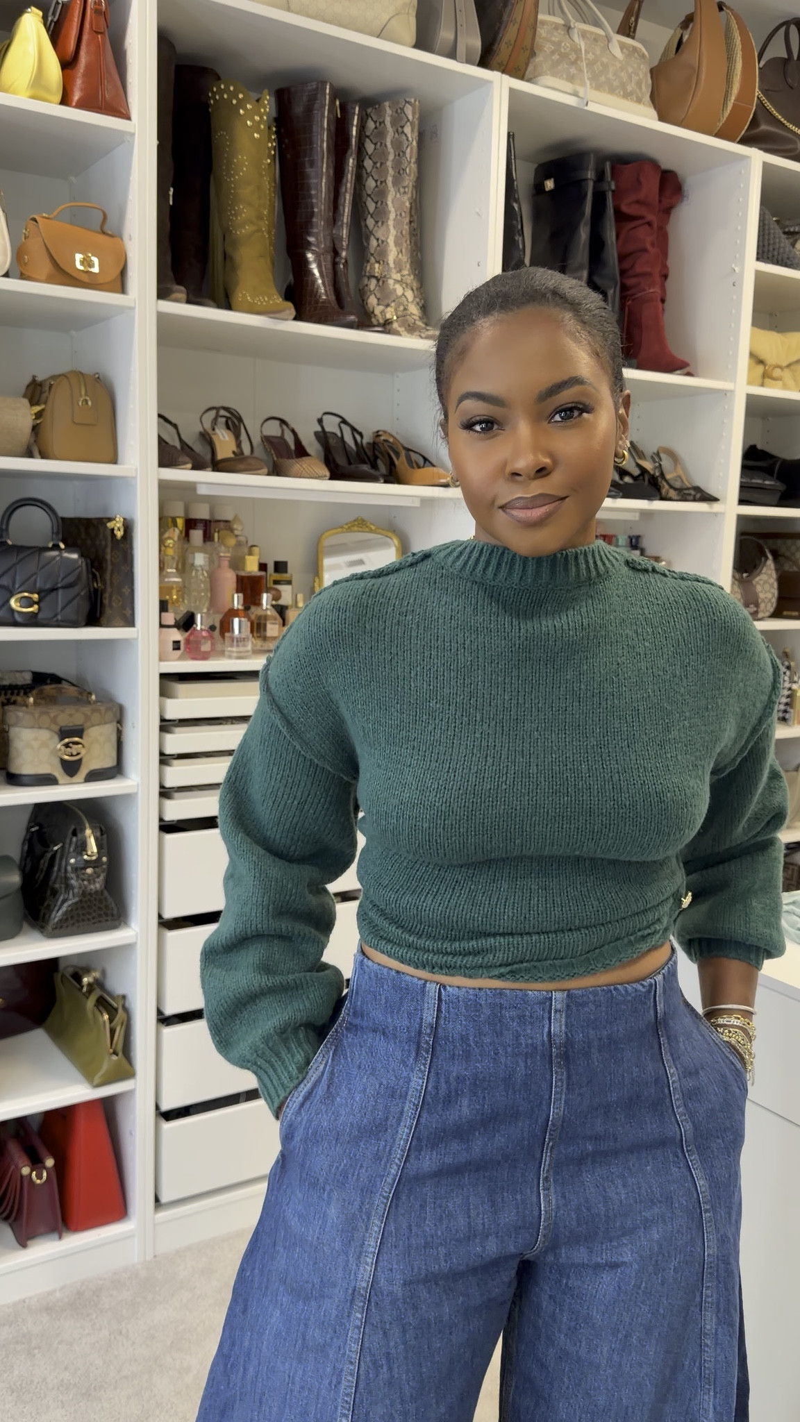 love the way this turned out.
Cardigan: L
Jeans: 8 

 