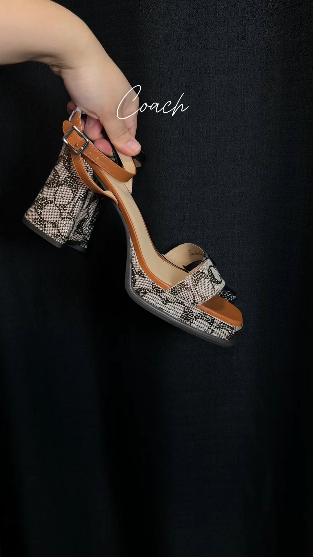 Coach Crystal Platform Sandals in Burnished Ambler & Black 🤩

#LTKGiftGuide #LTKHoliday #LTKCyberWeek