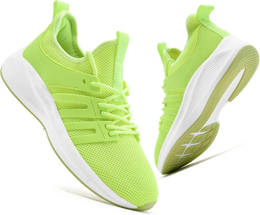 Akk Womens Running Walking Shoes - Slip On Tennis Memory Foam Fashion Sneakers for Casual Workout... | Amazon (US)