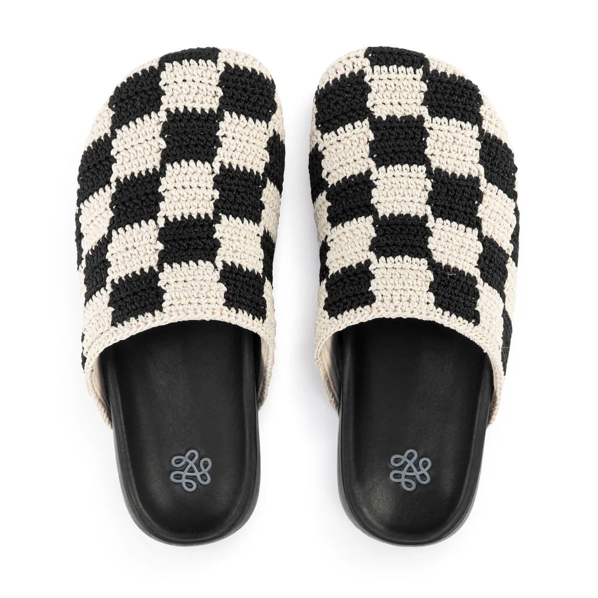 Bolinas Clog in Black Check Crochet | The Sak