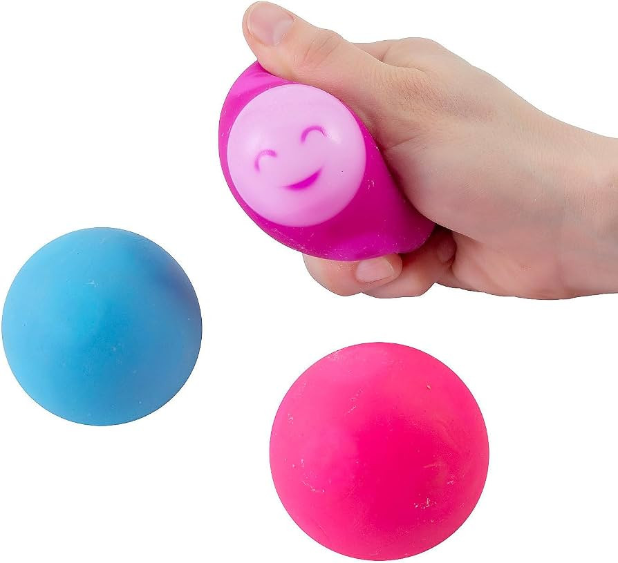 Fun Express 2 1/4" Squeezable Pop Out Faces Emoji Reveal Stress Balls - 12 Piece | Amazon (US)