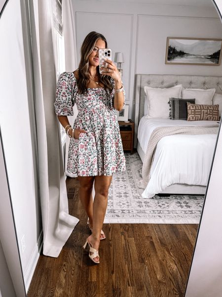 Spring dress currently on sale! Perfect for spring events, date night, Easter. Comes in length options and is bump friendly! 

Wearing a small/tall 

#LTKSpringSale #LTKbump #LTKsalealert