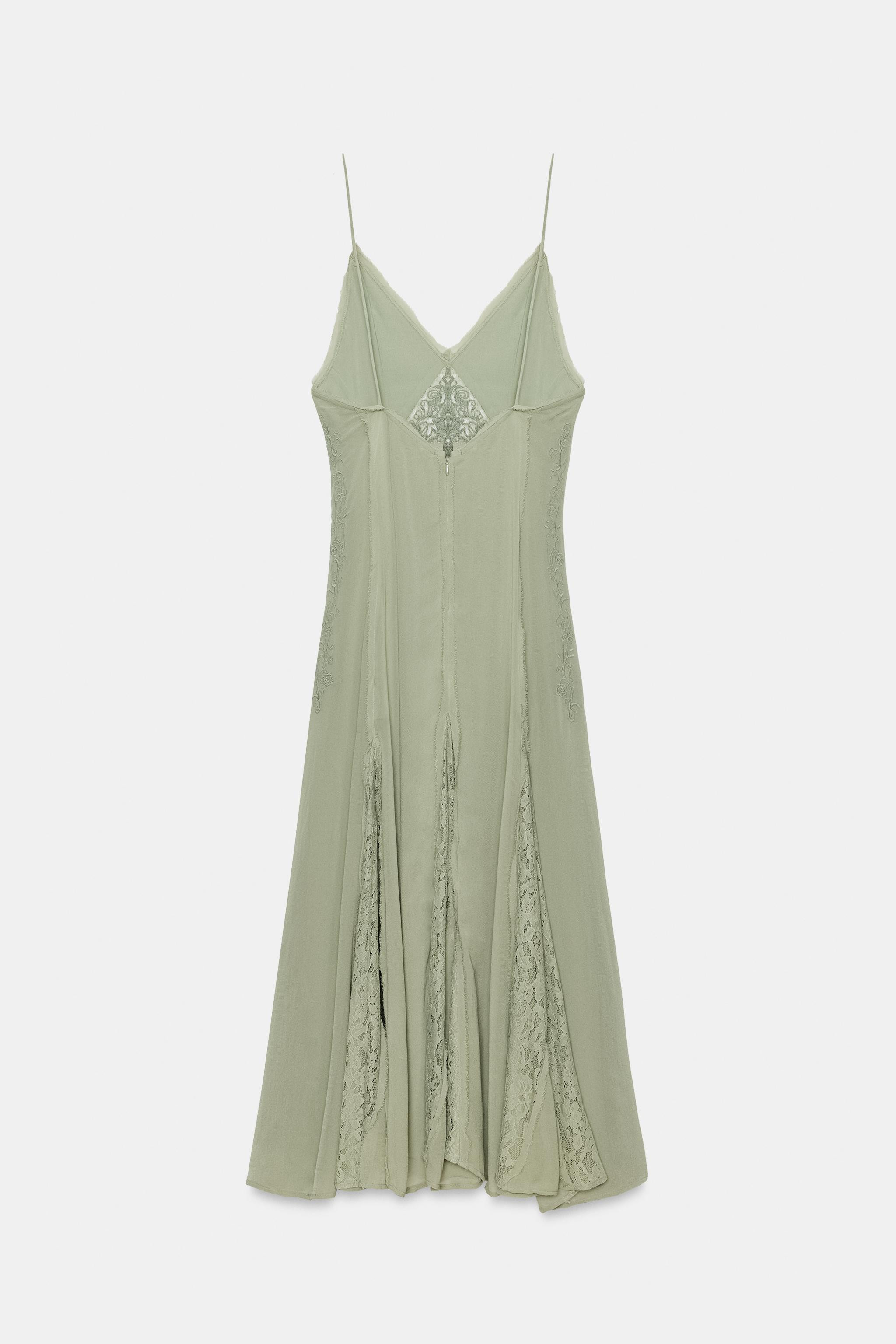 ZW COLLECTION EMBROIDERED RUFFLE DRESS | Zara US