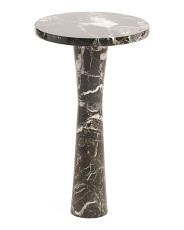 24in Solid Zebra Marble Side Table | Tables | Marshalls | Marshalls