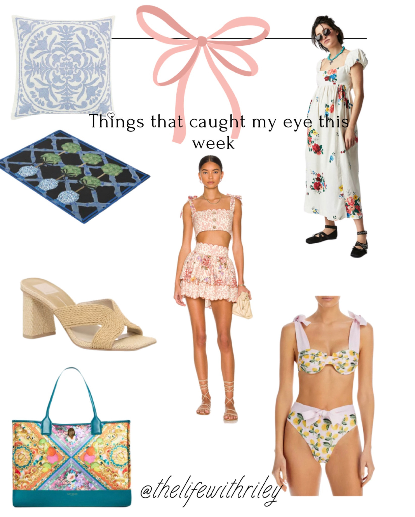 Some pretty things that caught my eye this week! 

Rattan sandals 

Printed tote bag 

Lemon print bikini 

Two piece set 

Preppy home decor 

Blue and white home decor 

Free people 


Swim, bow swim, lemon print, high waisted, high waisted bikini, target style, target home, spring style, spring outfits

#LTKhome #LTKFind #LTKstyletip