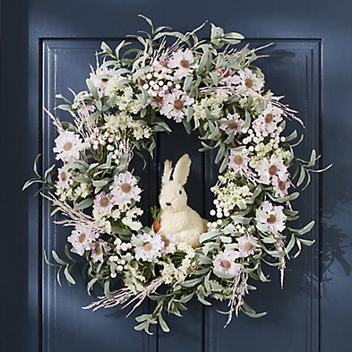 Bunny Blossom Wreath, 26" | Grandin Road | Grandin Road