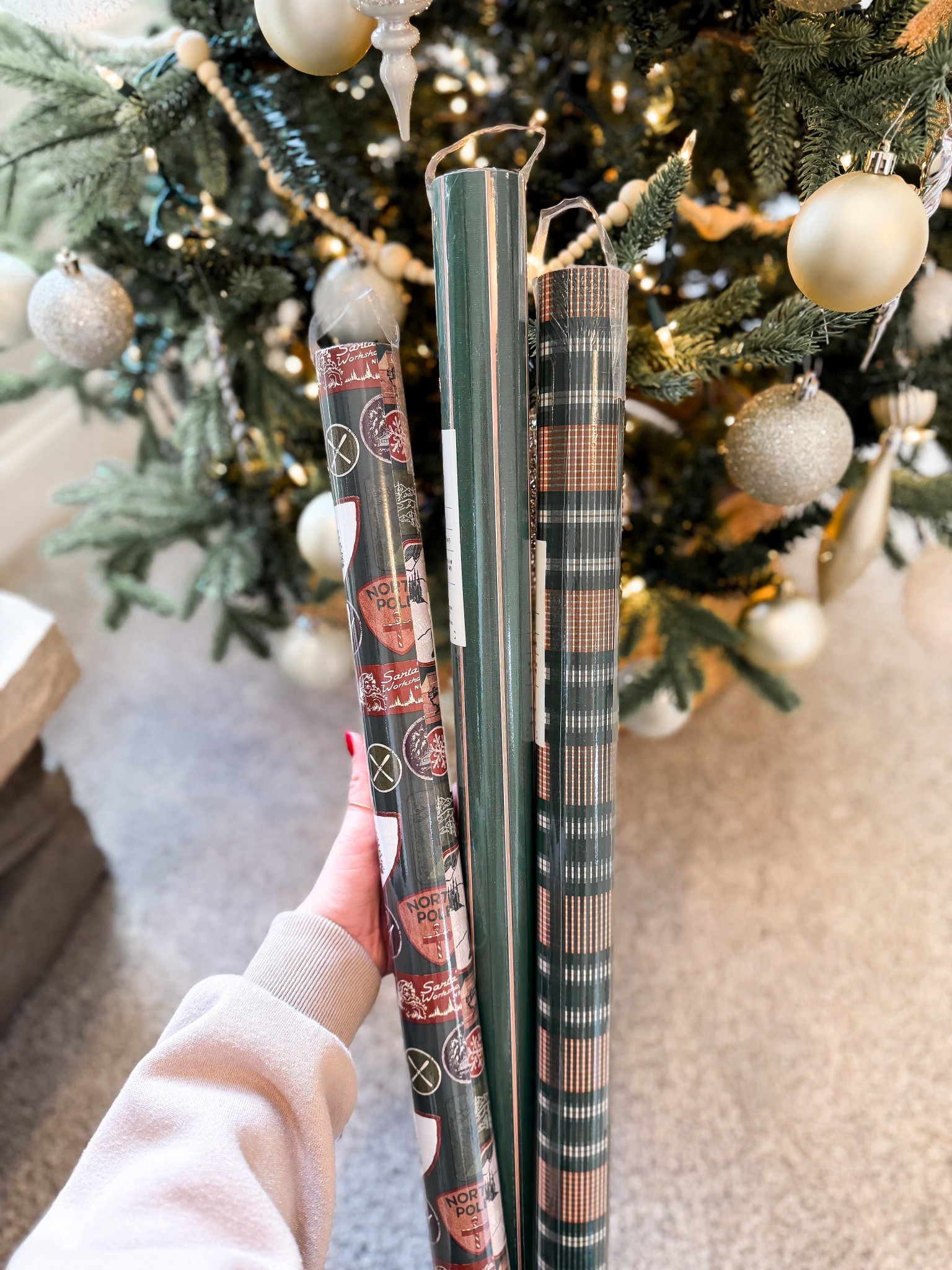 Wrapping paper I picked up today! Ralph Lauren Christmas vibes! Love the shades of green! The plaid, the stripe, and the mixing of the prints!🎄😍

#LTKGiftGuide #LTKFindsUnder50 #LTKHoliday