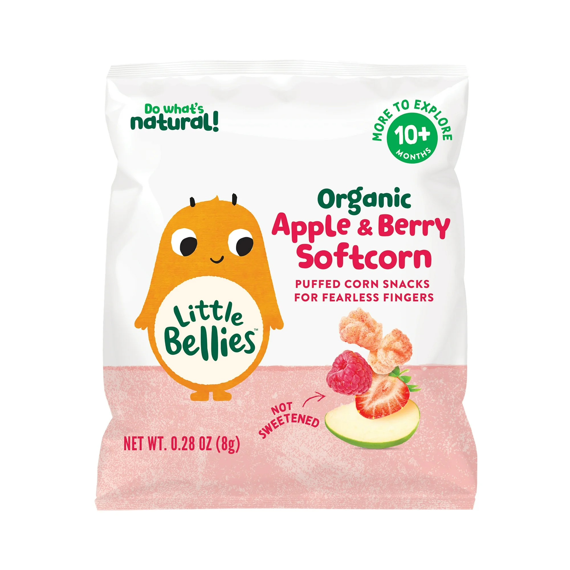 Little Bellies Organic Apple & Berry Softcorn Snack, Baby & Toddler Puff Snack, Age 10+ Months, 0... | Walmart (US)