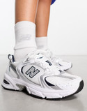 Click for more info about New Balance 530 sneakers in white and gray  | ASOS
