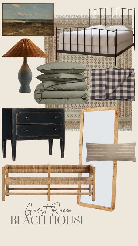 Timeless Beach Guest Room all based around the black iron bed and art. 

Beach House Decor | Crate and Barrel | Pottery Barn | Amber Interiors | Rejuvenation | Parachute Bedding | Lulu and Georgia Sale 

#LTKHome #LTKSaleAlert