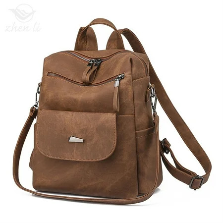 Backpack Purse Fashion PU Leather Backpack Purse for Women Travel Shoulder Bags | Walmart (US)