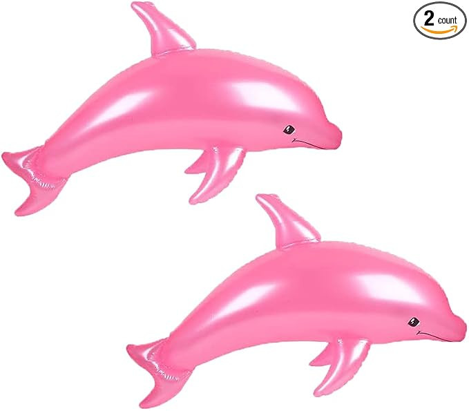 Huge 40" Pearlized Dolphin INFLATE Inflatable Pool Toy Beach Poolside Aquatic Themed Decor Birthd... | Amazon (US)