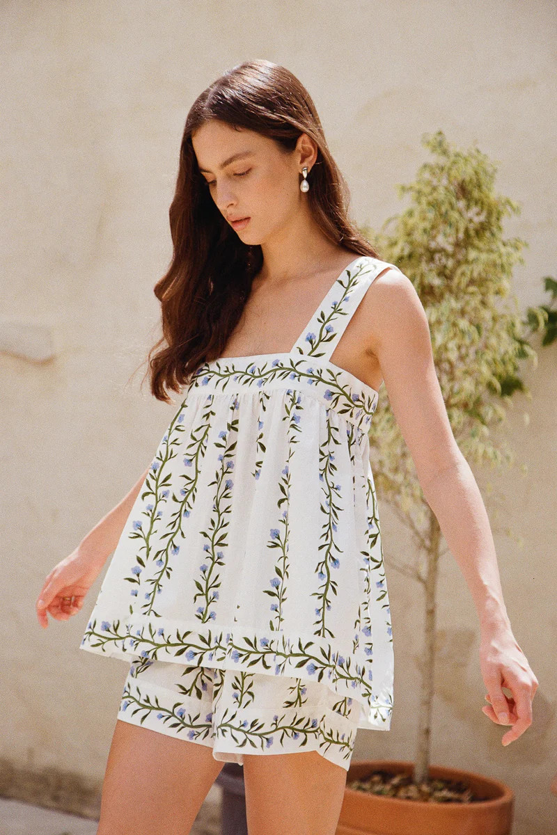 Suzette Sleep Set - Cotton - Vine | Piyama US