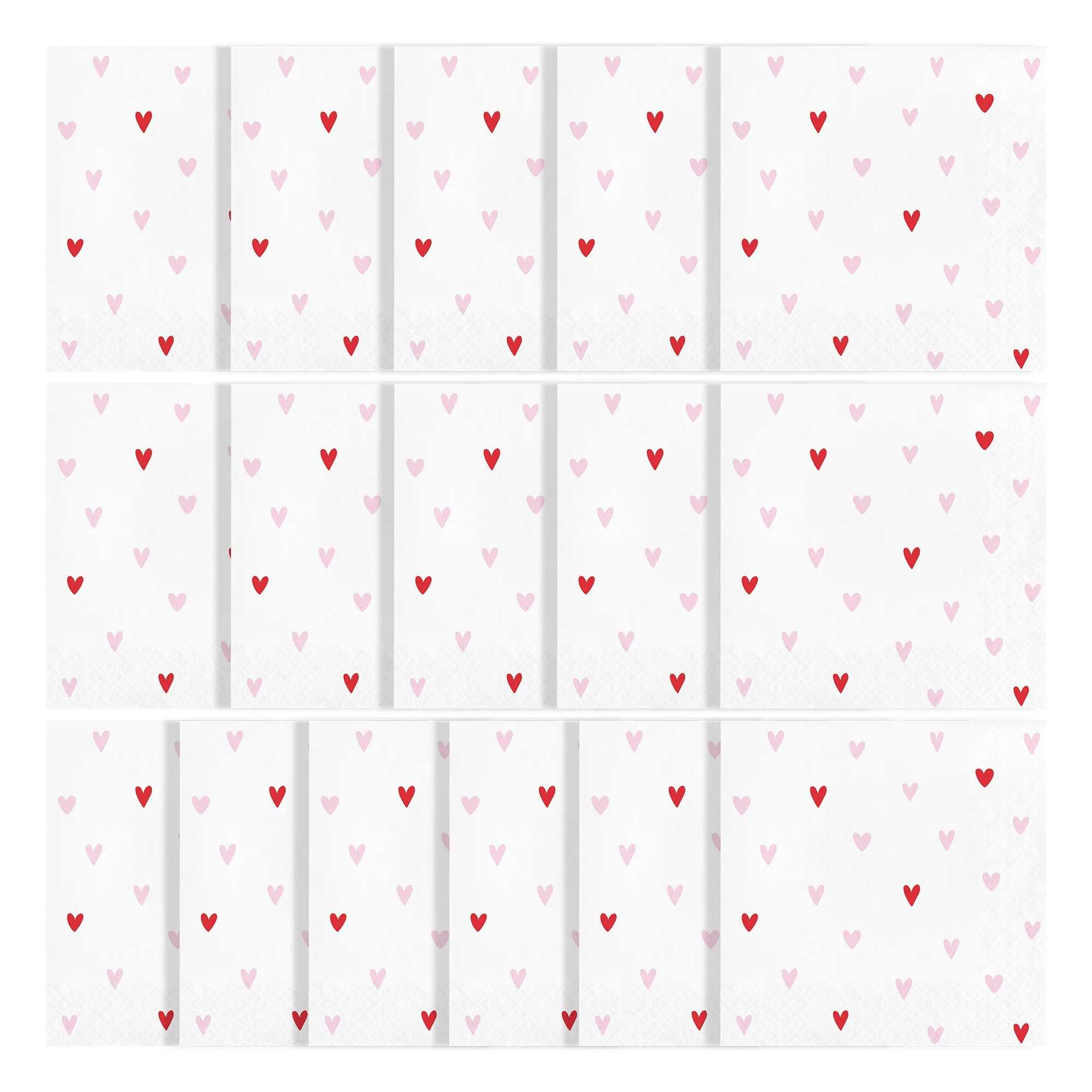 Way to Celebrate Valentine's Day Lunch Napkins with Red and Pink Hearts, 16 Count, 6.5 x 6.5 Inch... | Walmart (US)
