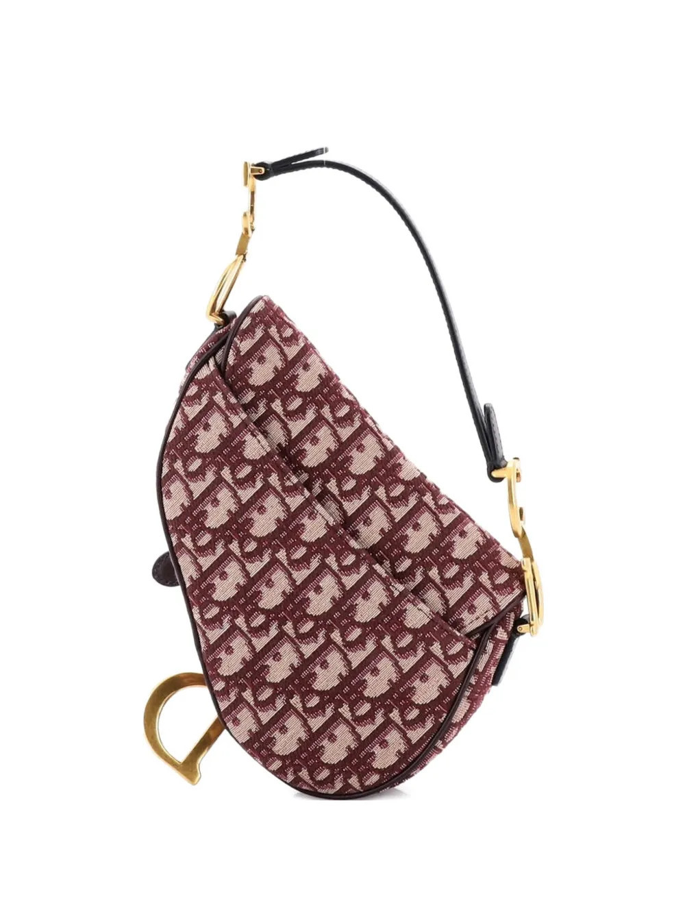 Christian Dior Pre-Owned Saddle Handbag Oblique Canvas Mini shoulder bag - Red | Farfetch Global