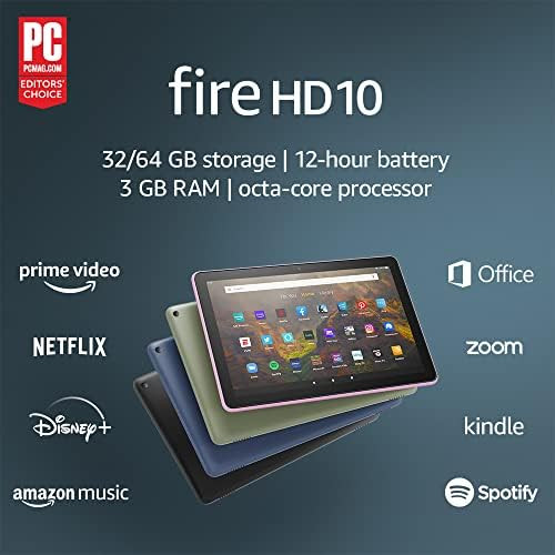 Amazon Fire HD 10 tablet, 10.1", 1080p Full HD, 64 GB, (2021 release), Black | Amazon (US)