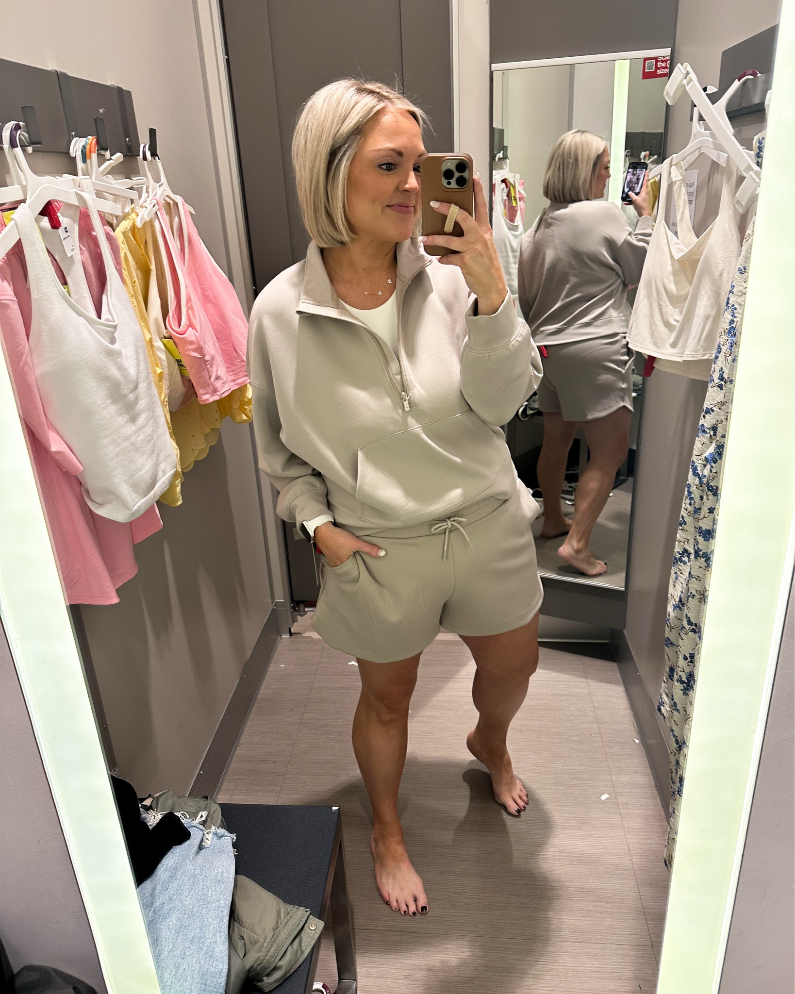 This set looks so elevated and is made of the softest, most magical ribbed fabric I've ever put on my body 😍 It truly feels like a high-end active set from lulu or aritzia! 

The bra/tank underneath was also surprisingly supportive and I loved the feel of it on! Highly recommend this entire look!

#LTKPlusSize #LTKActive #LTKMidsize