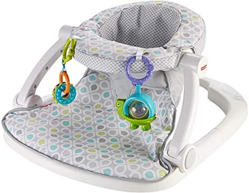 Fisher-Price Sit-Me-Up Floor Seat - Honeydew Drop, portable infant chair with toys | Amazon (US)