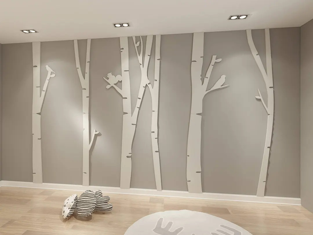Birch Tree 3D Birch Tree Art Birch Tree Wall Art Birch Tree Decor Birch Tree Branches Tree Wall A... | Etsy (US)