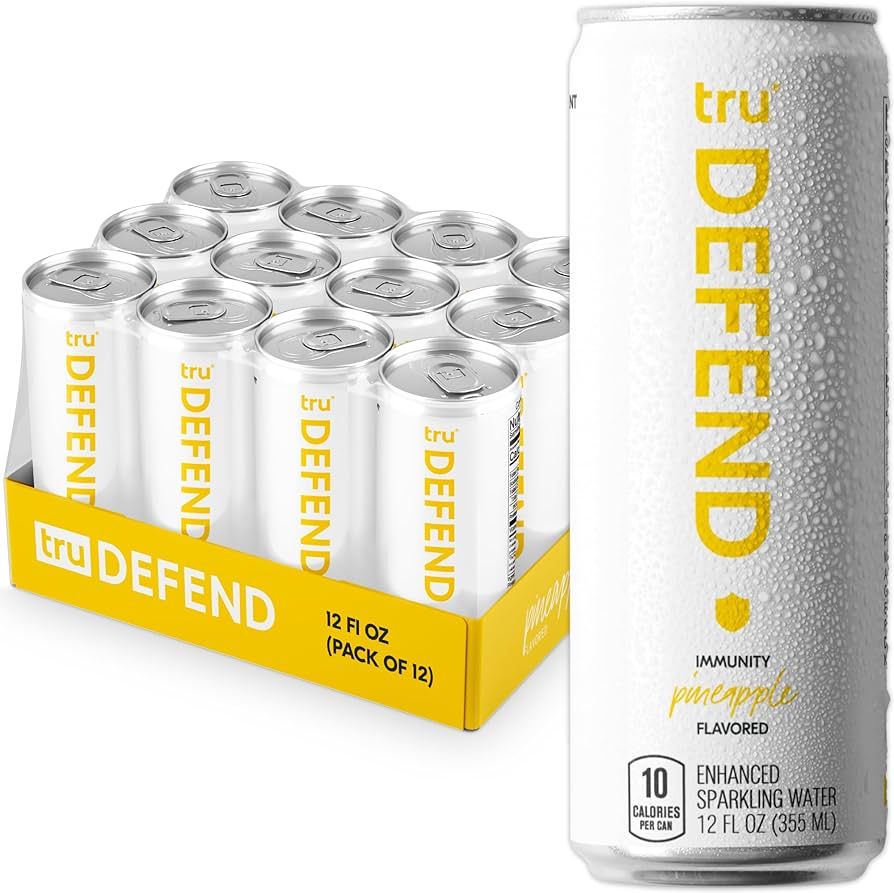 Tru Defend Seltzer, Pineapple Flavored Sparkling Water Made with Real Fruit Juice - Immune Suppor... | Amazon (US)