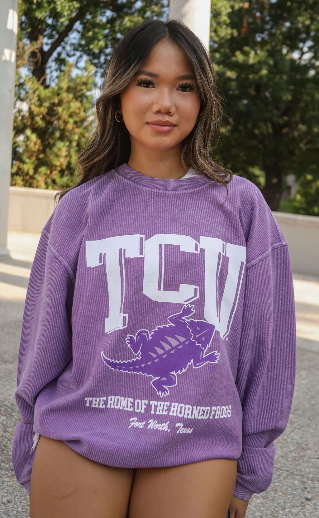 charlie southern: tcu mascot corded sweatshirt | RIFFRAFF