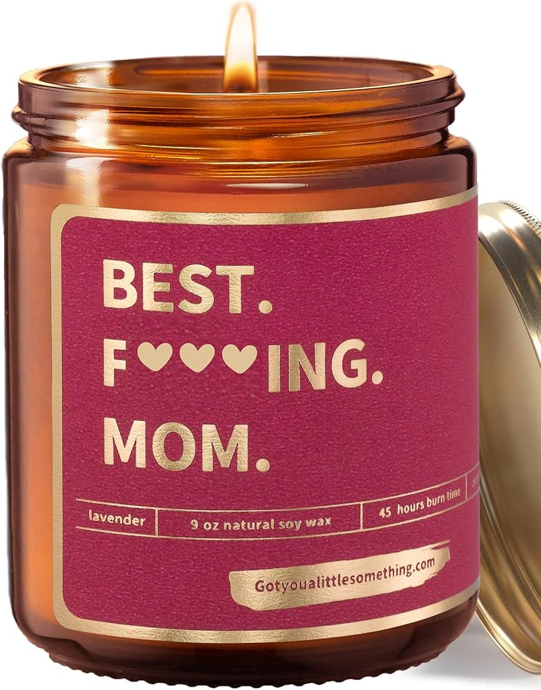 Mothers Day Gifts for Mom - Lavender Soy Candle for Moms - Funny Gift from Daughter or Son - Mom ... | Amazon (US)