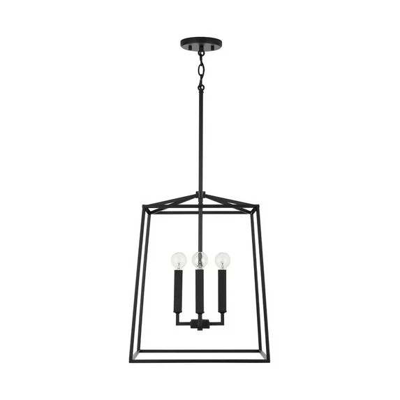 4 Light Open Cage Foyer In Transitional Style 20 Inches Tall And 16 Inches Wide-Matte Black Finis... | Walmart (US)