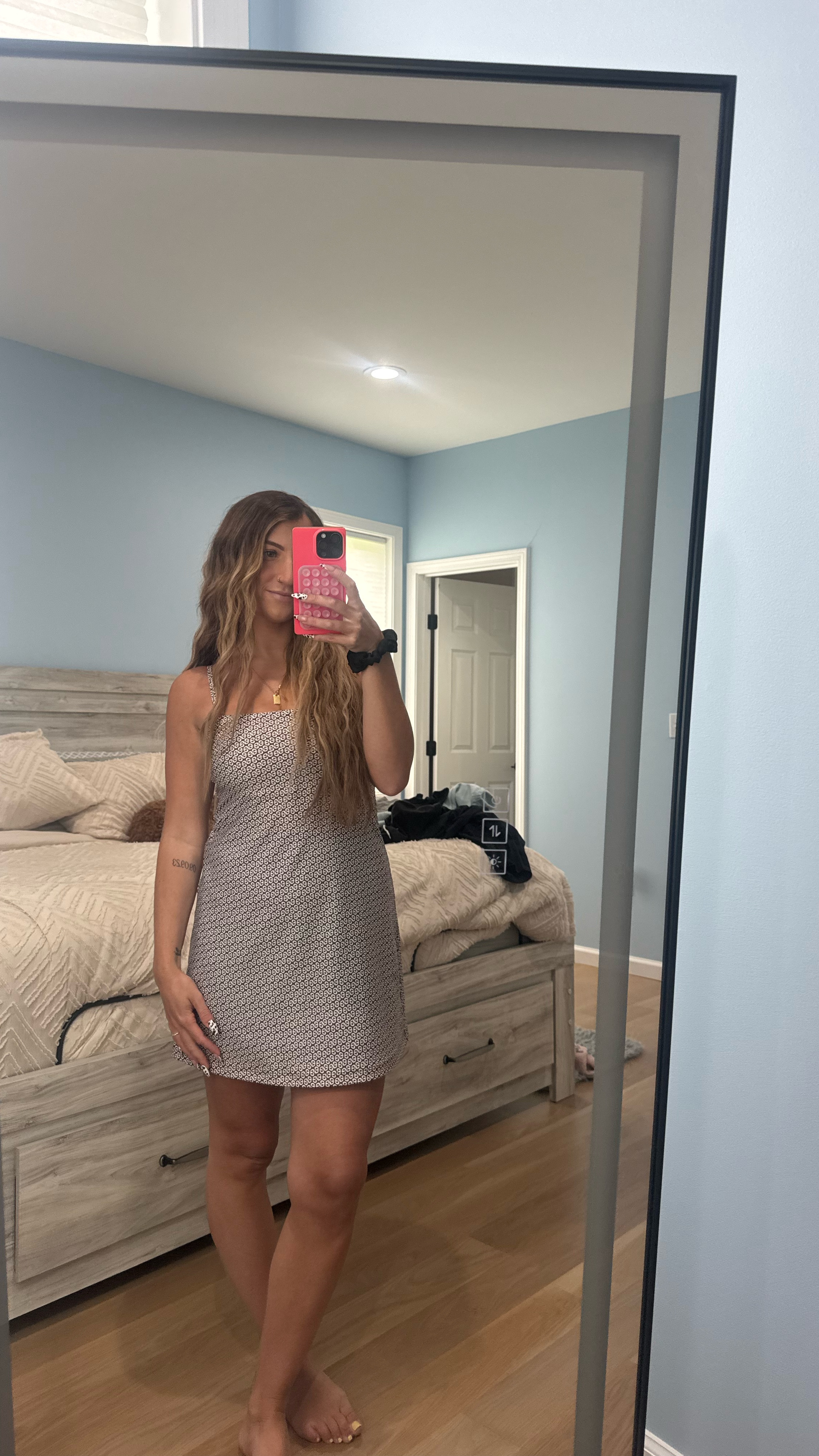 ONSALE!!!! 
The cutest and most comfortable dress! 
Had shorts underneath AND an opening to go to the bathroom! 

Side - small 

#LTKTravel #LTKFindsUnder50 #LTKSummerEdit