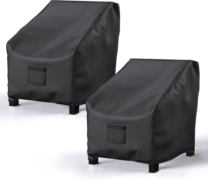 Patio Chair Covers for Outdoor Furniture Waterproof 2 Pack, Lawn Chair Covers Heavy Duty Oxford C... | Amazon (US)
