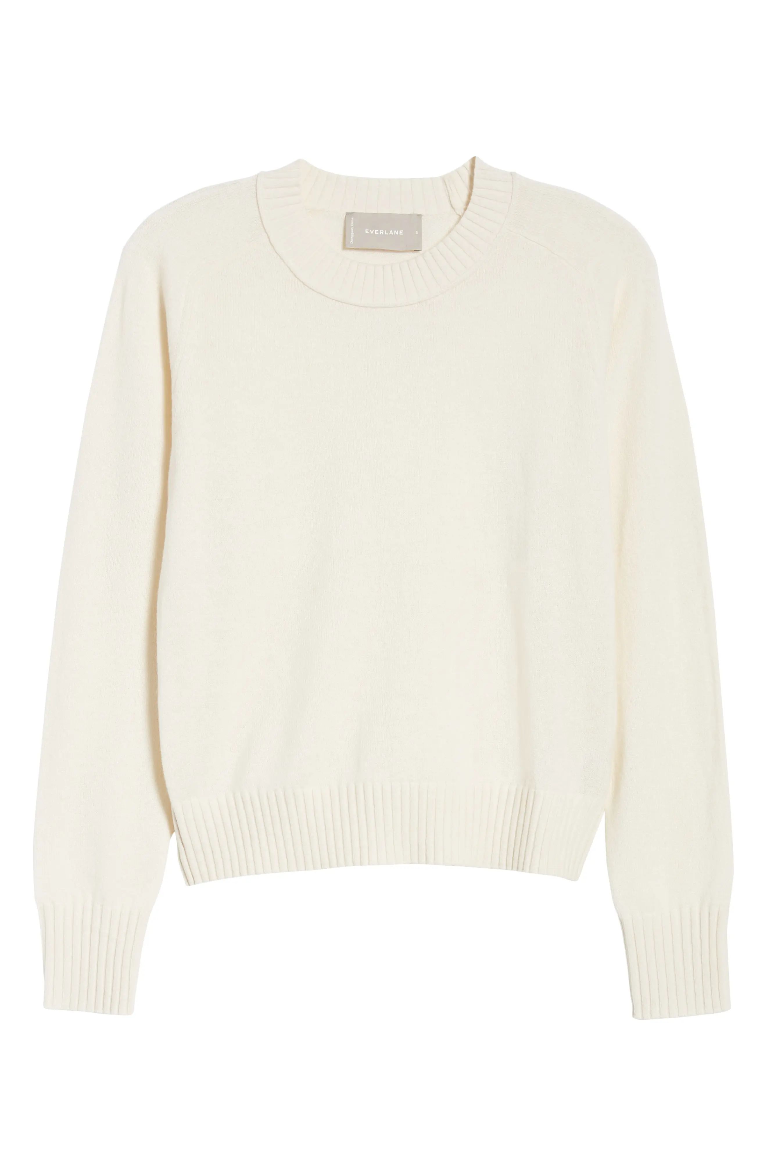 Women's Everlane The Recashmere Vintage Crew Sweater, Size Large - White | Nordstrom