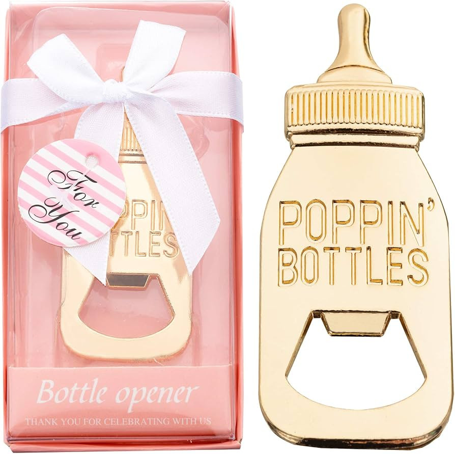 24 Packs Poppin Bottle Opener for Baby Shower Favors,Gifts,Decorations and Souvenirs for Guests | Amazon (US)
