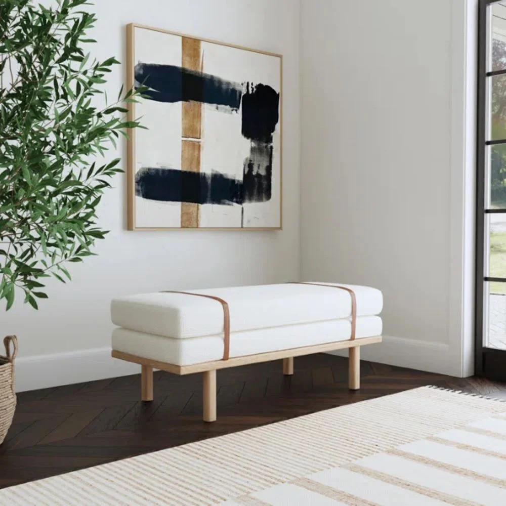 Azayvion Upholstered Bench with Wood Base | Wayfair North America