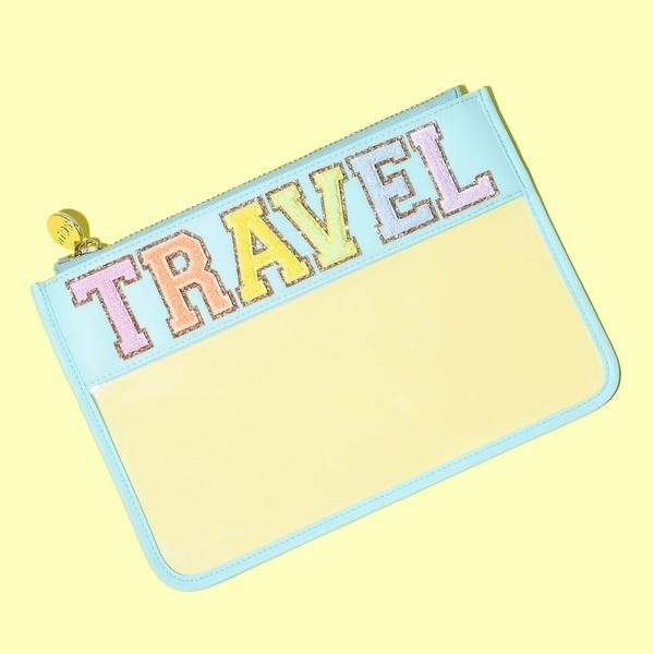 Cotton Candy Clear Flat 'Travel' Pouch | Stoney Clover Lane