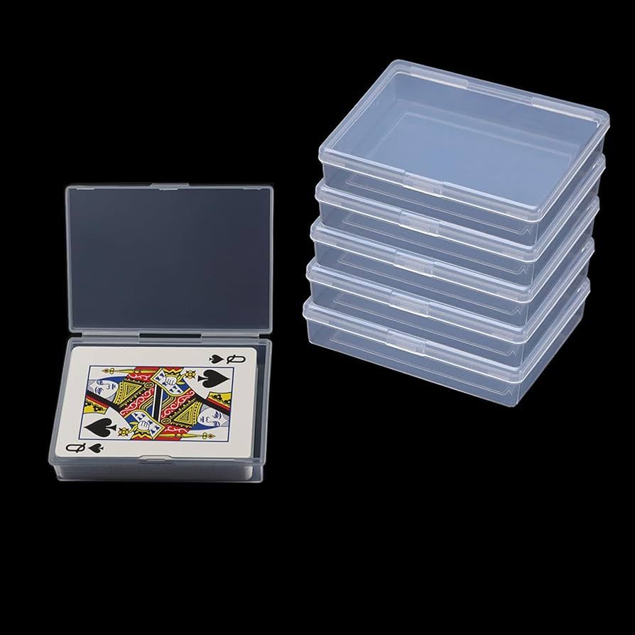 Playing Card Deck Cases 6pcs Plastic Empty Playing Card Box Holder Storage Case Organizer Snap Cl... | Amazon (US)