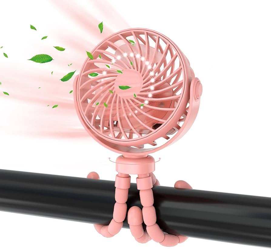 Stroller Fan, 3-Speed 360°Rotate Mini Portable Fan, Rechargeable Battery Powered Fan, Handheld F... | Amazon (US)
