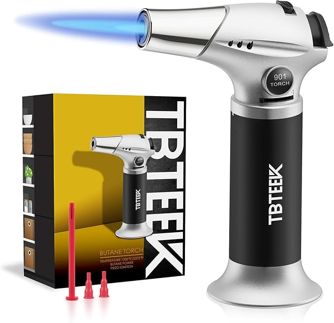 TBTEEK Butane Torch, Kitchen Torch Cooking Torch with Safety Lock & Adjustable Flame for Cooking,... | Amazon (US)