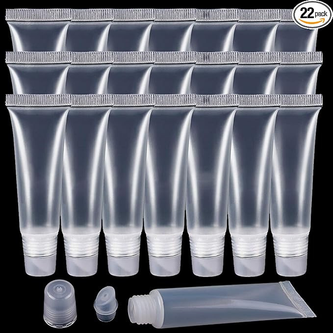Rolybag 22 Packs Lip gloss Empty Tubes Containers(10ml),Travel empty bottle,Refillable Soft Cosme... | Amazon (US)