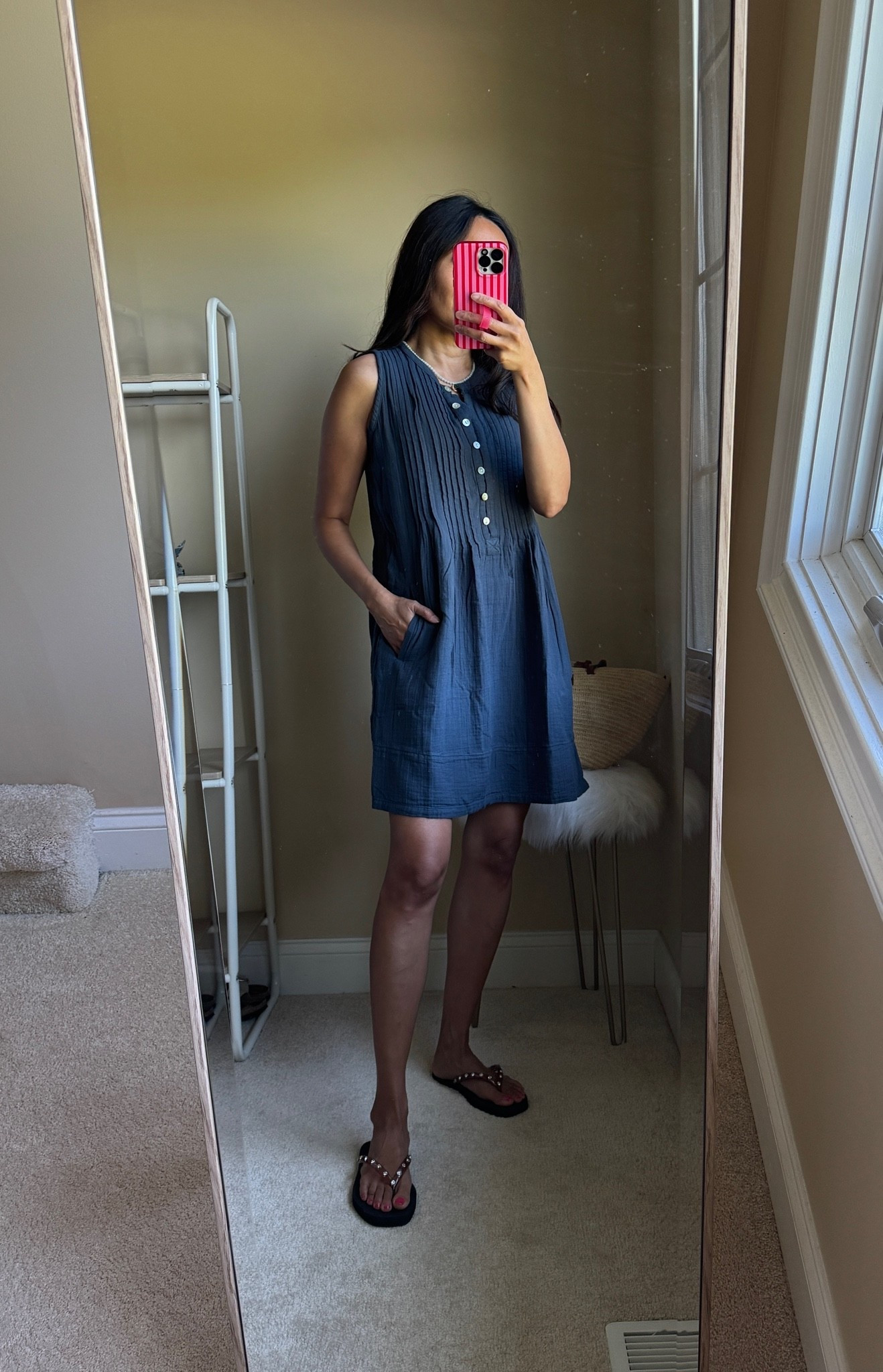 Casual summer dress. Vacation dress. Cruise outfit. 
True to size here; size down if in between. Relaxed and roomy fit on me. 
Multiple colors available. 
Summer beaded shell necklace.

#LTKOver40 #LTKTravel
