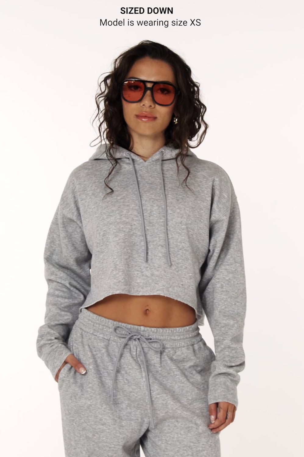 Cozy Fleece Everyday Cropped Hoodie | Fabletics - North America