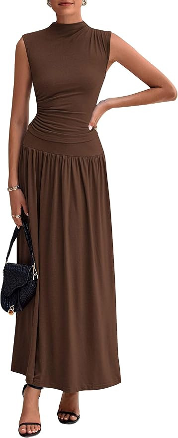 PRETTYGARDEN Womens Skirt Sets 2025 Summer Ruched Tank Tops Ruffle Maxi Skirts Wedding Guest Matc... | Amazon (US)