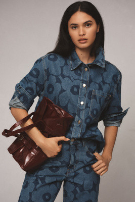 Marimekko Maridenim Vaihe Unikko Denim Shirt | Anthropologie (US)