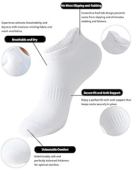 ACCFOD Womens Ankle Socks Athletic Running Low Cut Socks With Tab 6 Pairs | Amazon (US)