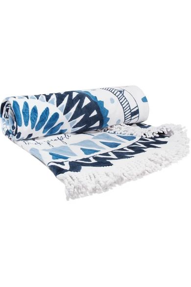 The Beach People - Majorelle Round Cotton-terry Towel - Blue | NET-A-PORTER (US)