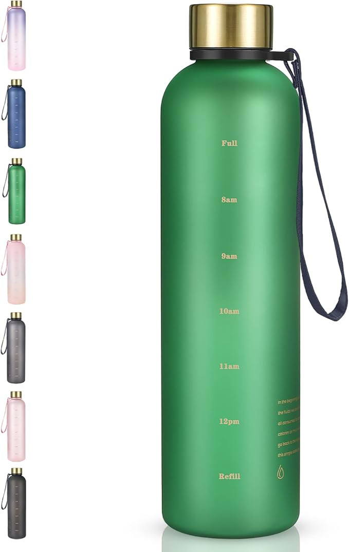Sursip 32 oz Motivational Water Bottle with Time Marker，Reusable Water Bottle Perfect for the g... | Amazon (US)