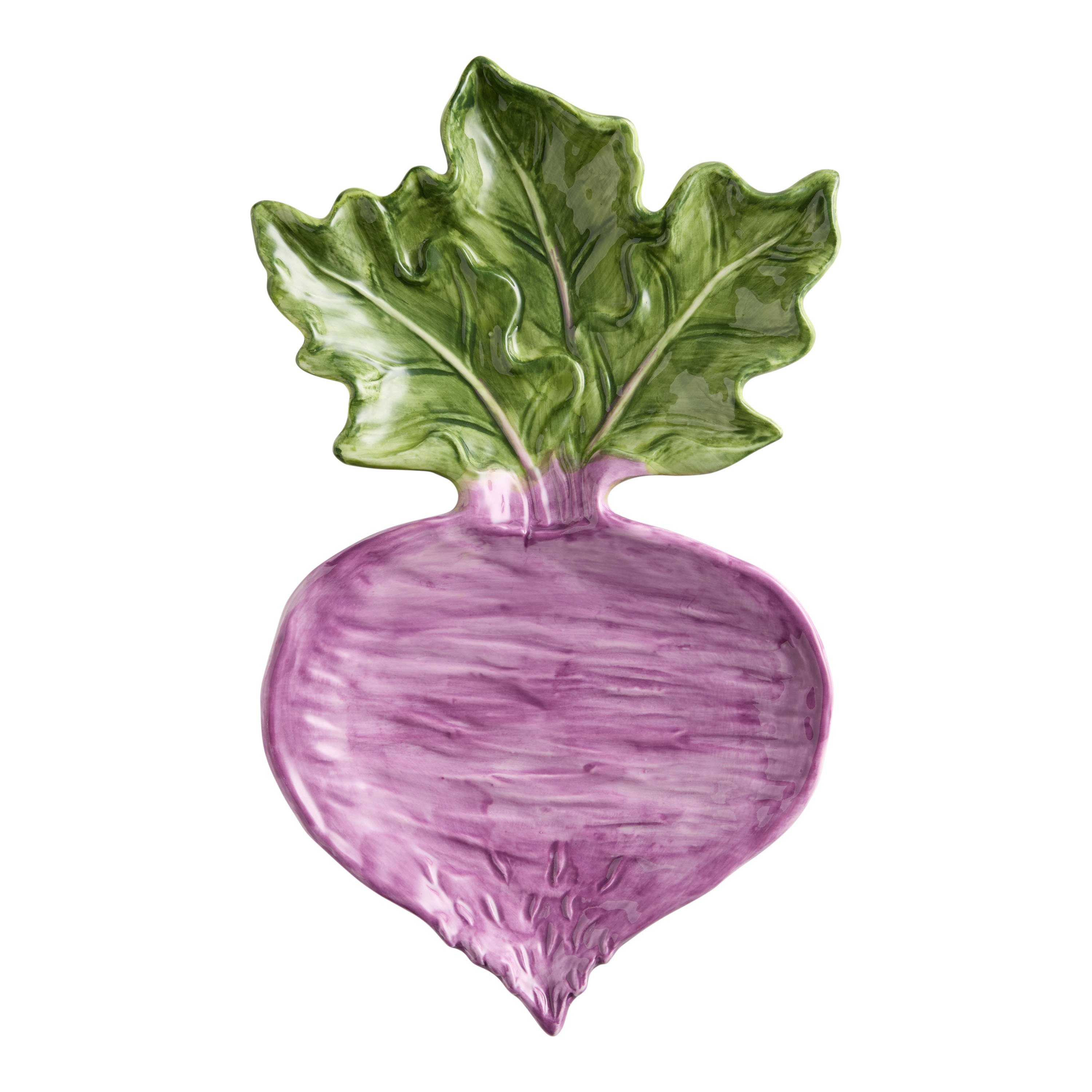 Purple Turnip Hand Painted Figural Salad Plate | World Market