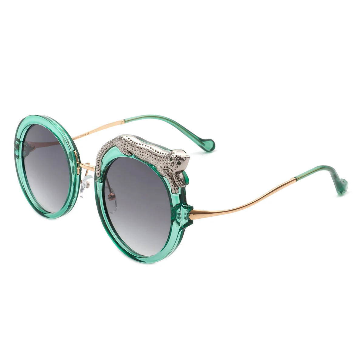 Yellowze - Women Circle Oversize Fashion Round Sunglasses W/ Leopard D | Charming Charlie