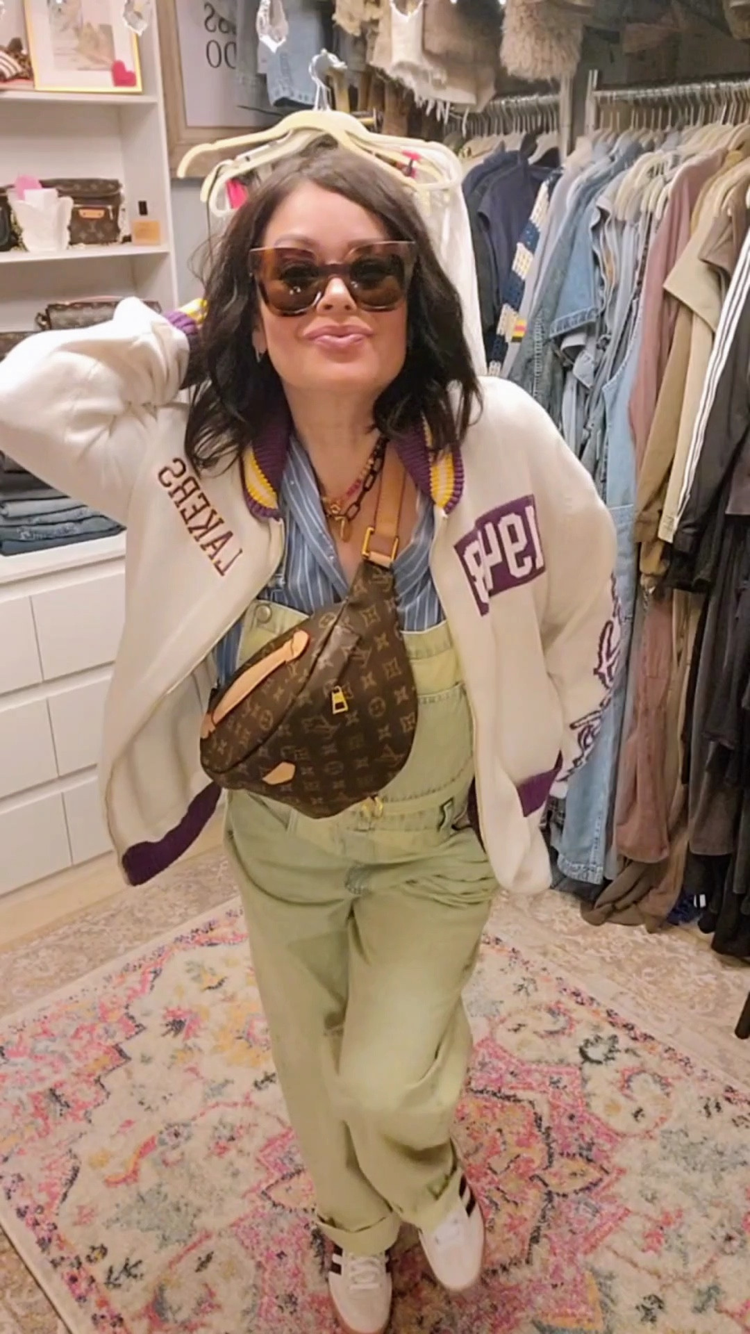 Wearing a size medium in the overalls. Love the color perfect for spring & summer & into fall. 

Great necklaces perfect for gifts.

Adidas are tts super comfortable
#LTKspringoutfit

#LTKStyleTip #LTKOver40 #LTKShoeCrush