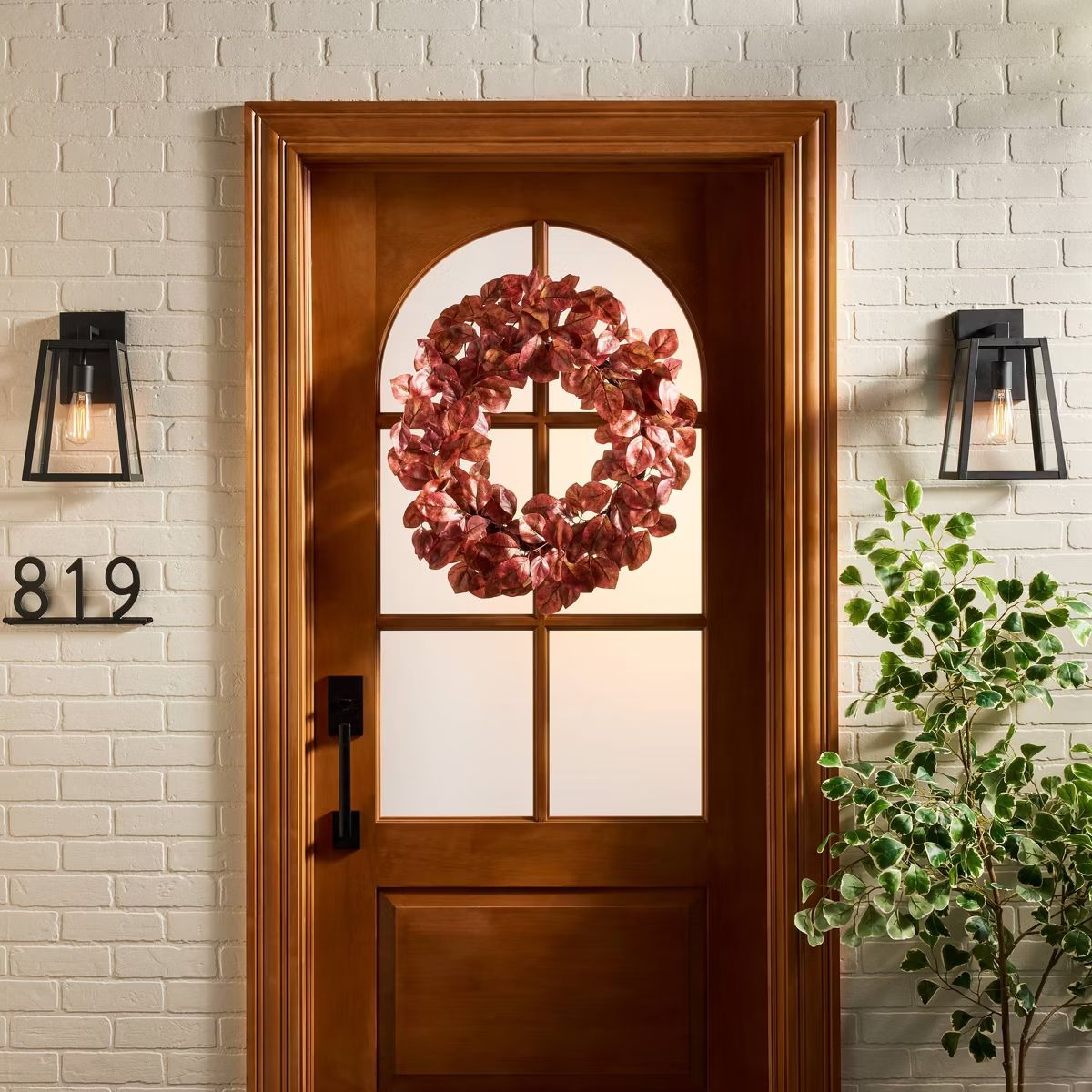 26" Faux Rusted Beech Leaf Fall Wreath - Hearth & Hand™ with Magnolia | Target