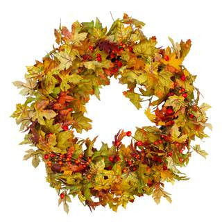 30" Leaves & Berries Thanksgiving Wreath | Michaels | Michaels Stores