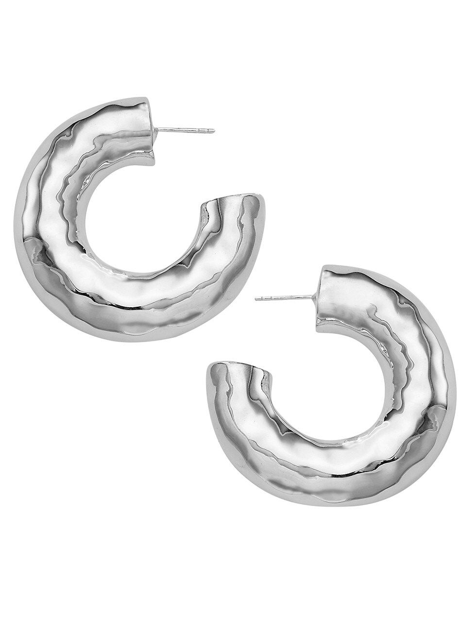 Classico Sterling Silver Medium Hoop Earrings | Saks Fifth Avenue